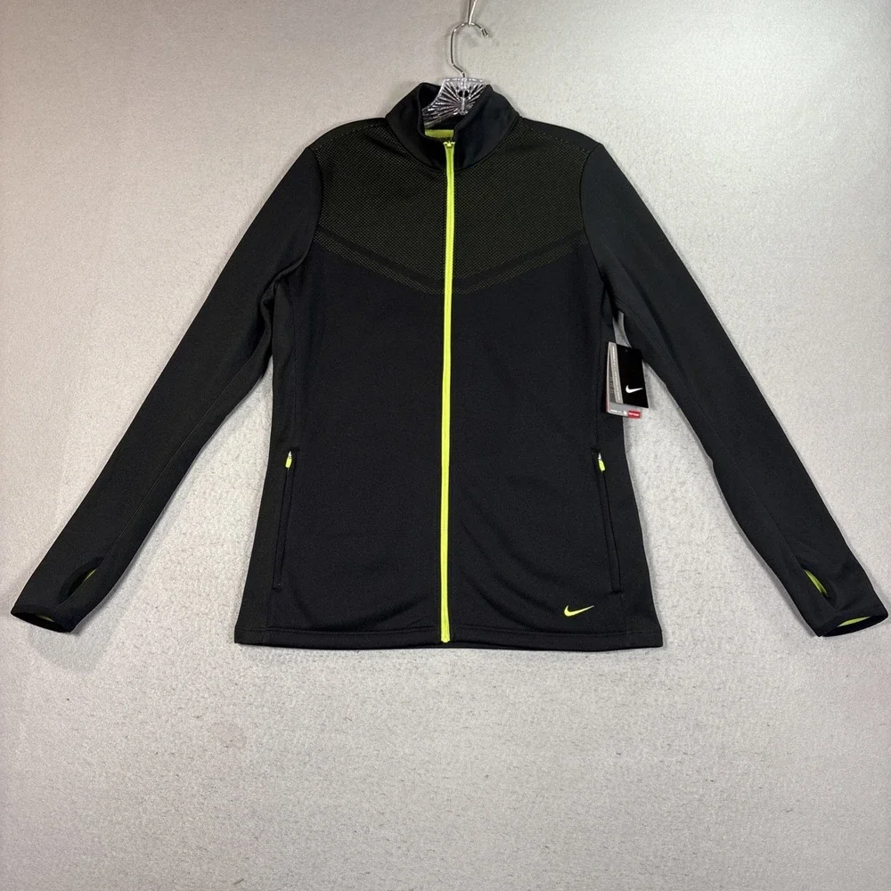 Nike Golf Dri Fit Therma Full Zip Jacket Women Large NWT Black